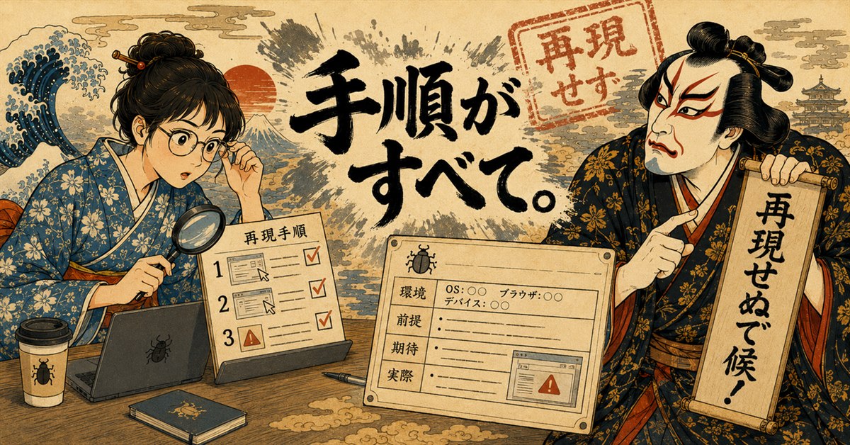 再現手順が、すべて — バグ解決のカギは「正しい手順」