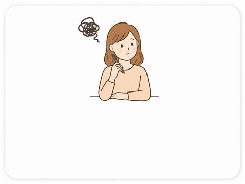 見出しを考えて悩む先生